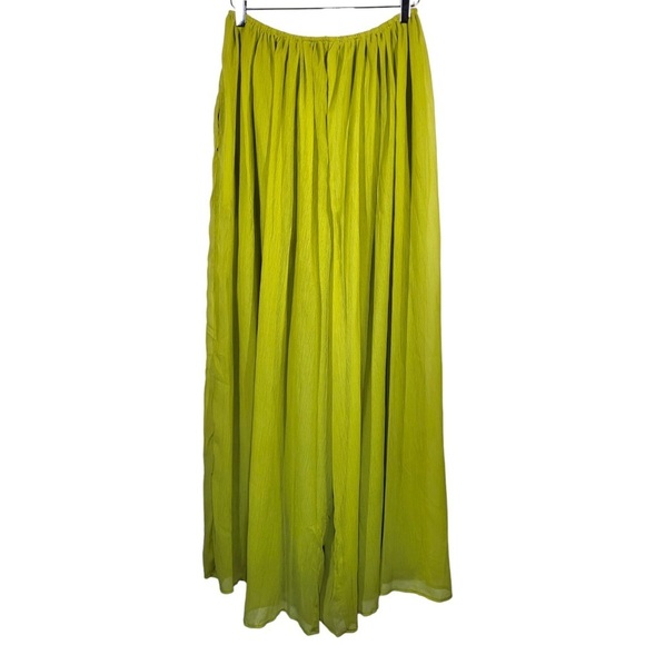 NWT Lilly’s Kloset Palazzo Pants Strapless Halter Tie Top Set in Green - Picture 2 of 12
